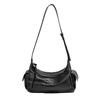 2025 Single Shoulder Retro Textured Handheld Bag for Women - Cool Spicy Girl Motorcycle Design