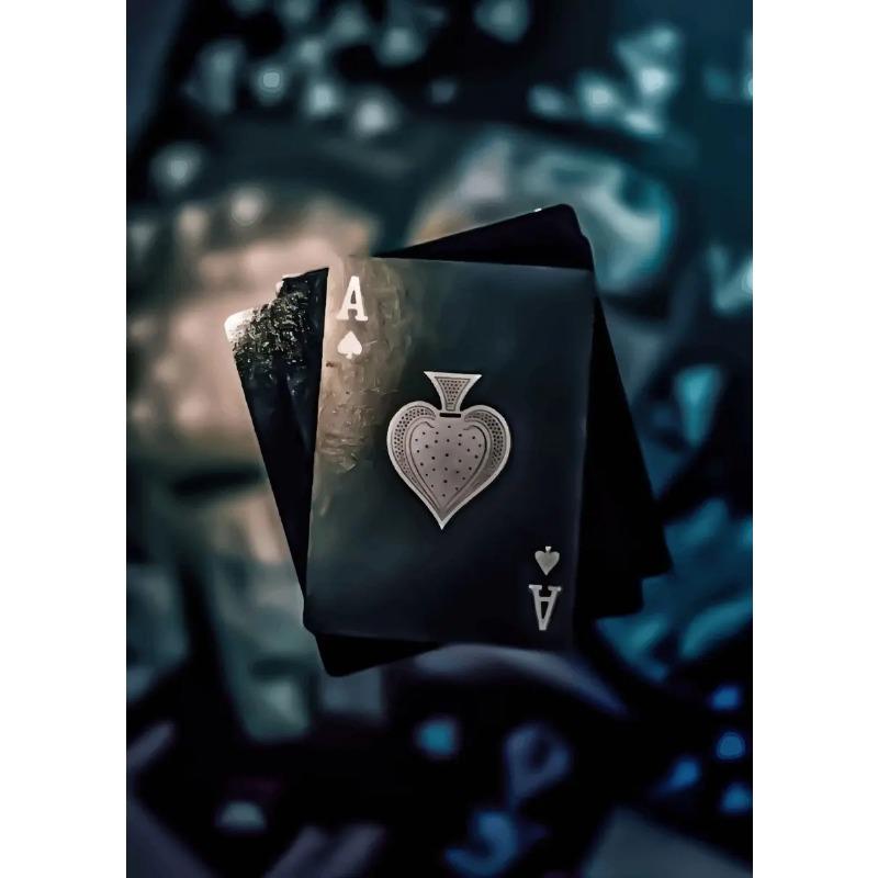 Playing Cards Canvas Painting Fire Skull Card Poster Print Poker for Living Room Wall Art Home Decor