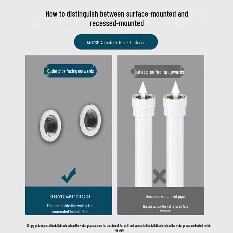 TLXT Wall-Mounted Hot & Cold Shower Faucet with Pressurized Shower Kit