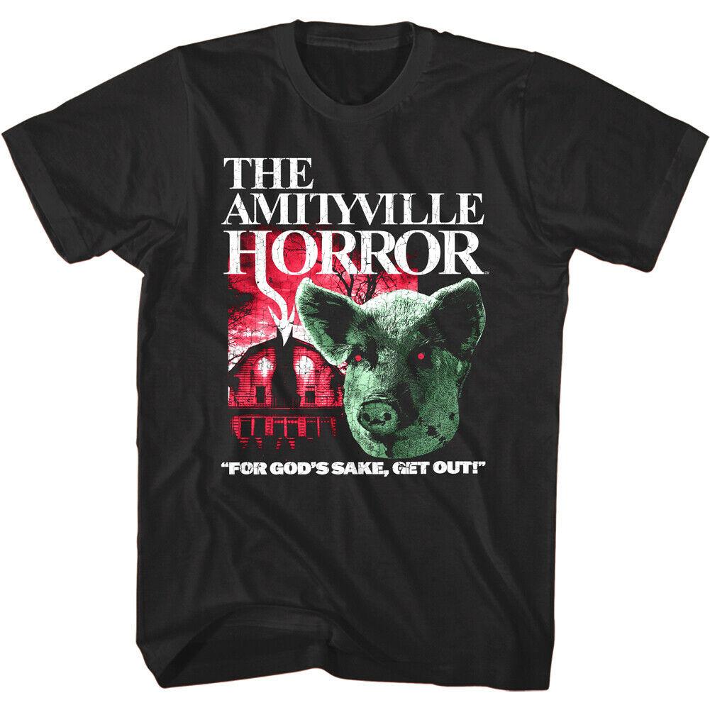 Vintage Ins Unisexs and Womens TShirts Comfortable and Breathable The Amityville Horror 2005 Unisexs Pig Head Movie Joint M