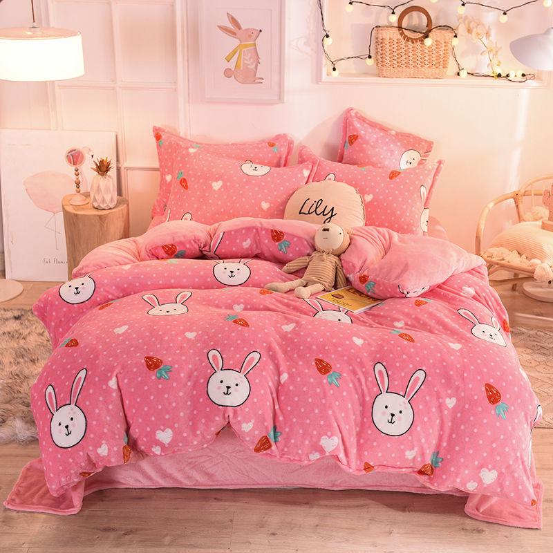 Winter-Dick-Fleece-Bettbezug, superweicher, warmer Bettbezug, Heimdekoration, weiche, warme Bettwäsche-Sets