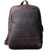 Sivok Retro Men's Genuine Leather Cowhide Laptop Backpack