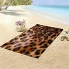 Oversized Leopard Print Towel, Soft Microfiber Quick Dry Realistic Fur Texture Print Bath Towel, Large Beach Blanket for Pool