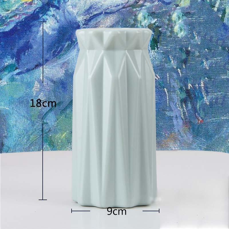 Multi-style Origami Plastic Vase White Imitation Ceramic Flower Pot Flower Basket Flower Vase Decoration Home Nordic Decoration