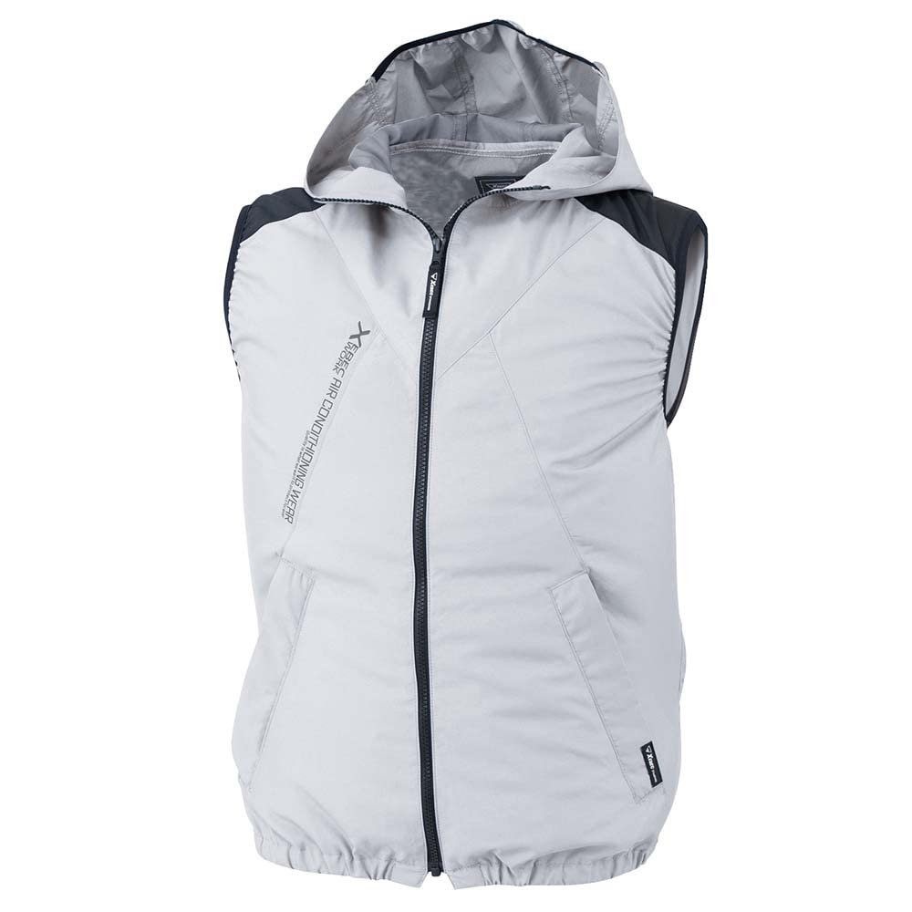XEBEC Vest Silver Gray Air-Conditioned Heat-Shielding (Hooded) XE98024-22-M