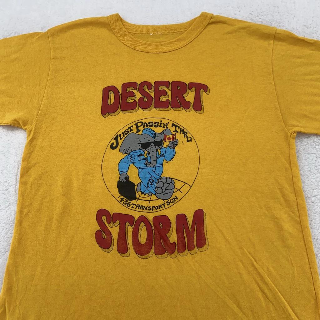 Vintage Desert Storm 436 Transport Squadron Shirt Mens XS US Army Military 90s