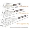 Stainless Steel Silicone Egg Beater - Manual Mixer for Baking and Cooking.