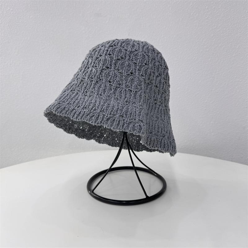 Hat Versatile Style Sweet Knitted Hollow Womens Ventilate Hatscaps Fishermans