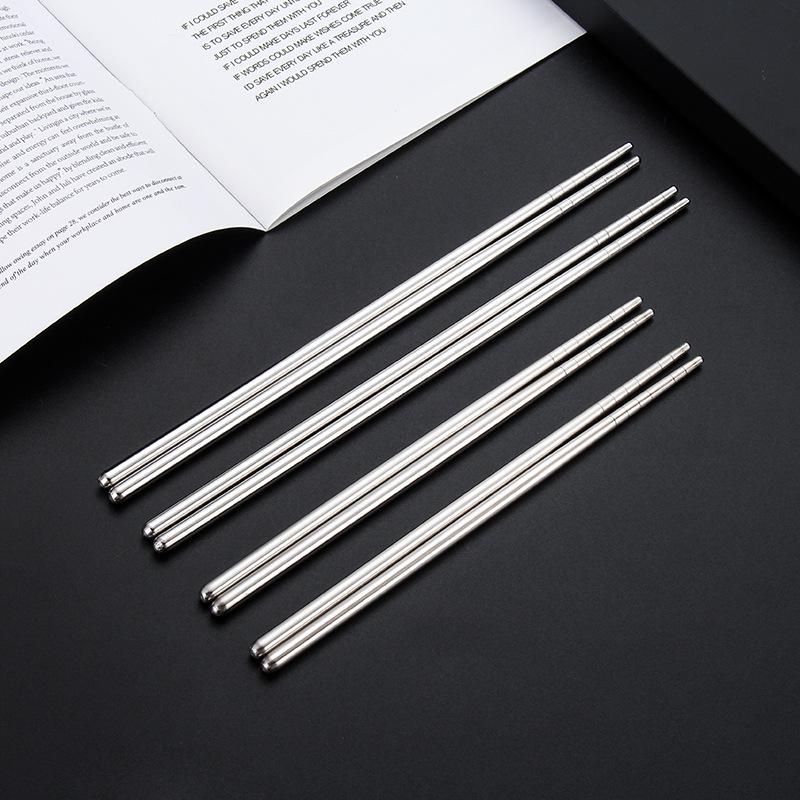 Non-slip Stainless Steel Chopsticks: Hollow, Anti-scald, Suitable for Children & Adults, Customizable Design