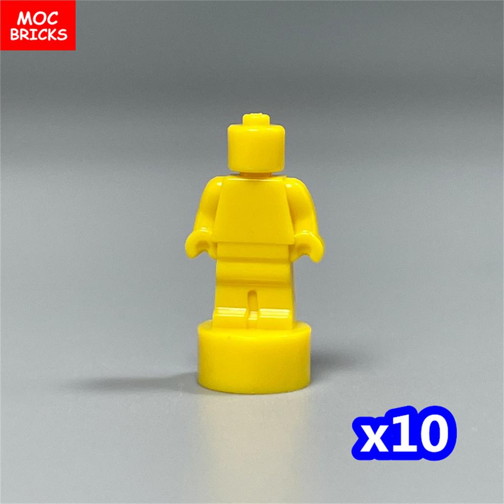 10pcs/lot MOC Bricks Figure 16478 1.8cm Mini Statue Hood Blank Model Building Blocks Custom Unprinted Dolls Kids Toys