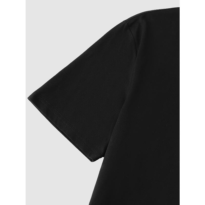 Europejski Rozmiar Fujisan Japoński Nadruk Modny Modny Męski T-shirt, Wygodny, PLUS SIZE