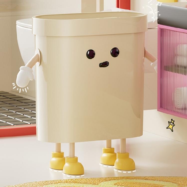 Functional Waste Bin Practical Office Waste Bin Pressure Rings Fixation Garbage Bin for Kitchen, Bathroom, Bedroom