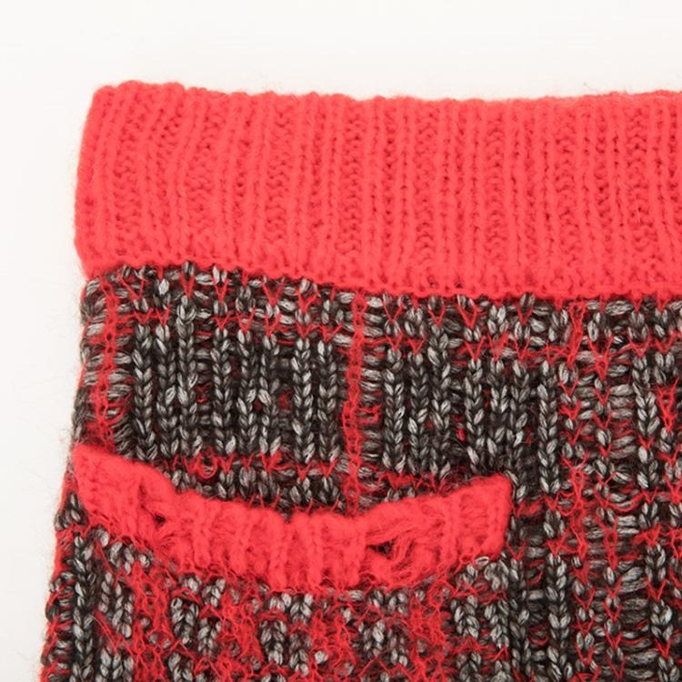 Pinko Color Block Plaid Pocket Design Bodycon Mini Casual Skirt Women Skirts Red 1G169P-Y776-ZR4