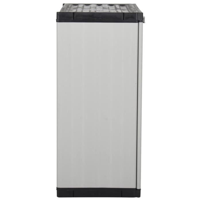 Storage Cabinet - vidaXL - 340981 - Grey/black - 68x40x85 Cm - With Safety Lock