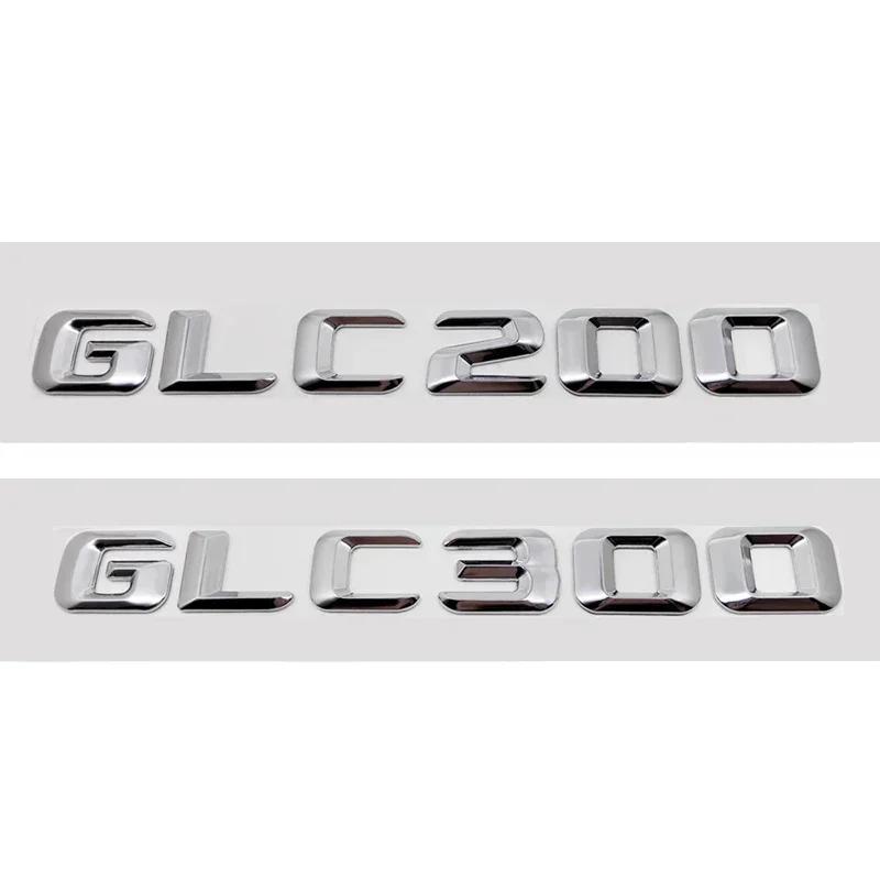 3D Car Rear Badge Tail Box Number Letter Decal for Mercedes Benz GLC43 GLC63 GLC200 GLC260 GLC300 Styling Accessories