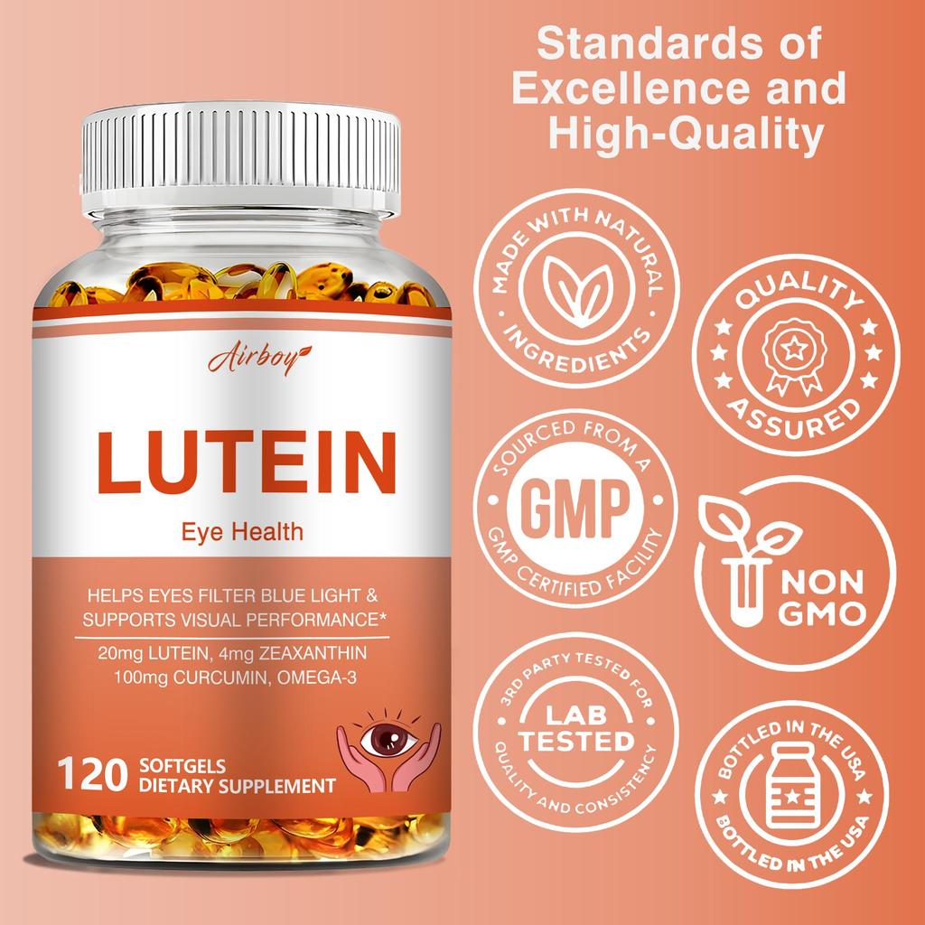 Airboy Eye Care Capsules contain lutein and fish oil to maintain eye health and visual performance.