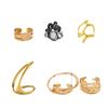 Hip-Hop Simple Hug Metal Texture Ring, Personalized Future Wind Geometric Opening Ring