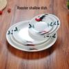Retro Ceramic Rooster Bread Plate - Farmhouse Tableware for Restaurant or Hotel Table Settings