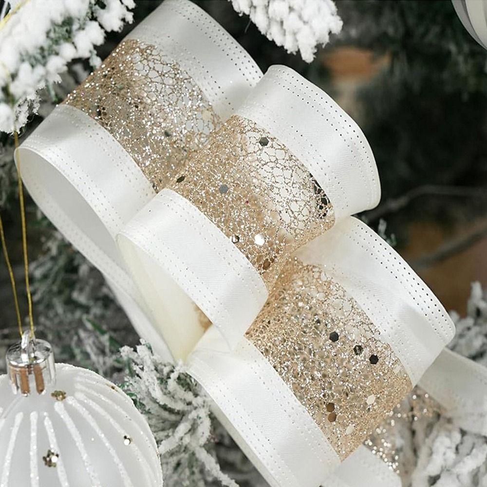 Bow Making Christmas Mesh Ribbon DIY Craft Xmas Tree Ribbon  Christmas Decor