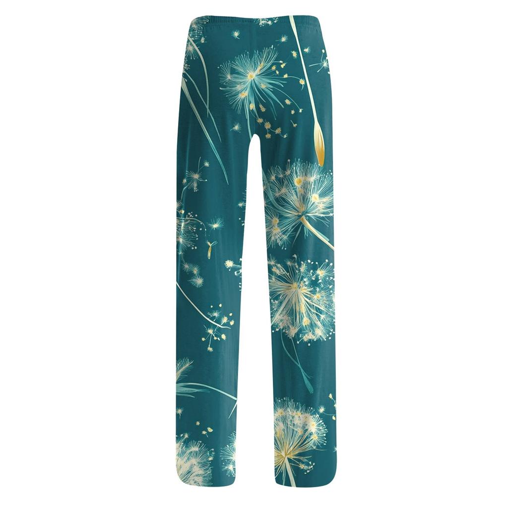 Women's Fashion Loose Casual Bow Printed Casual Pants