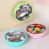 Children's Stainless Steel Suction Plate with Silicone Shell and Compartments