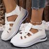 Sandali da Donna per Esterno, Zeppe con Rialzo Interno e Scarpe Romane Svuotate, Sandali Estivi da Spiaggia