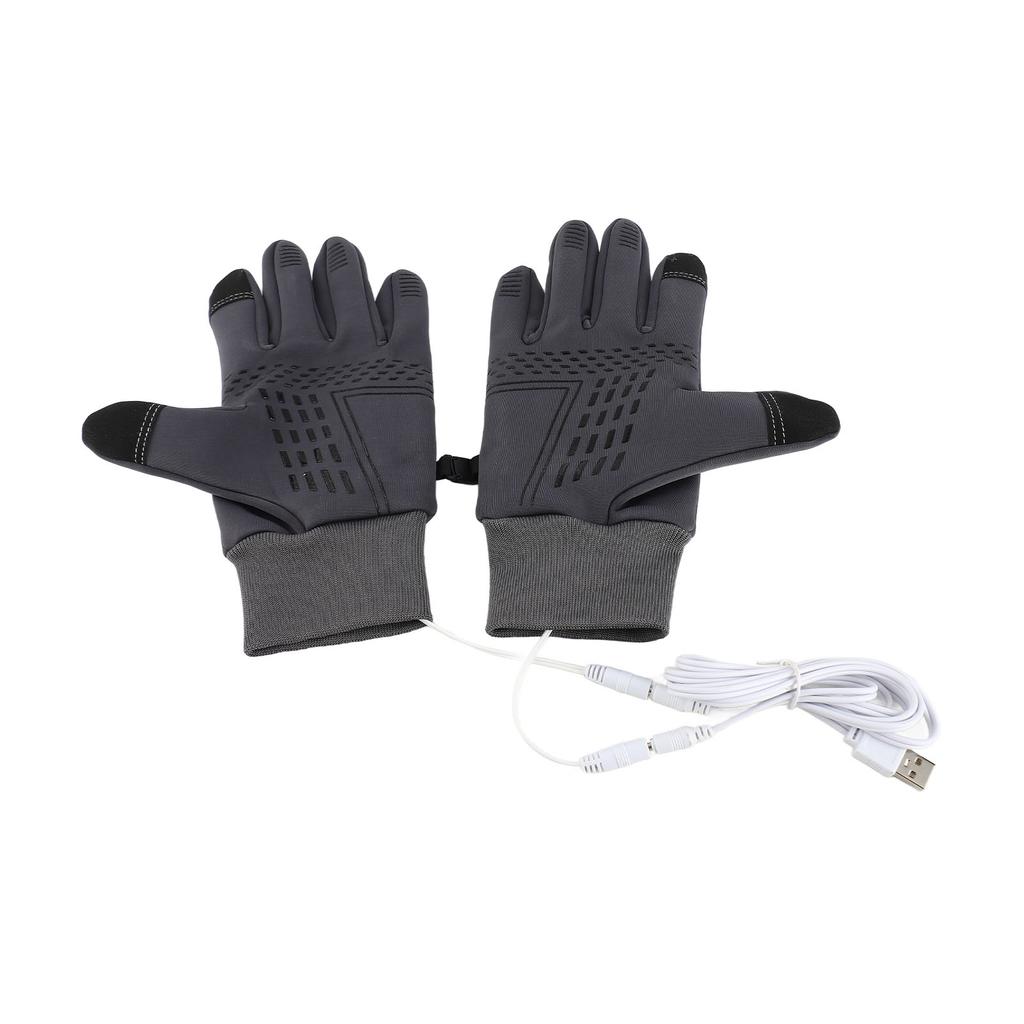 USB Heated Gloves Touchscreen Anti Slip Water Resistant Wind Proof Electric Winter Gloves for Man Woman