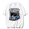 American Retro Men's and Women's American Cartoon Fun Printed Sports Cars, Motorcycle Summer Street Wear T-shirts