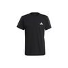 T Shirts Men's Black Crew Neck Moderate Straight Fit GK9436