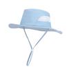 Sunscreen Breathable Summer Hat Withsolid Color Drawstring Design Daily For