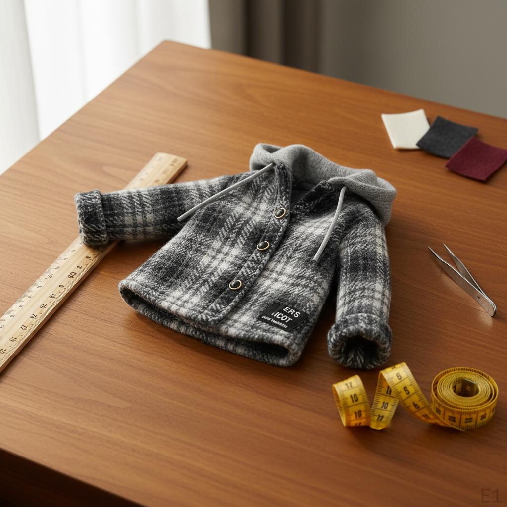 Blythe OB24 Azone19 BJD Doll Retro Plaid TwoPiece Style Coat