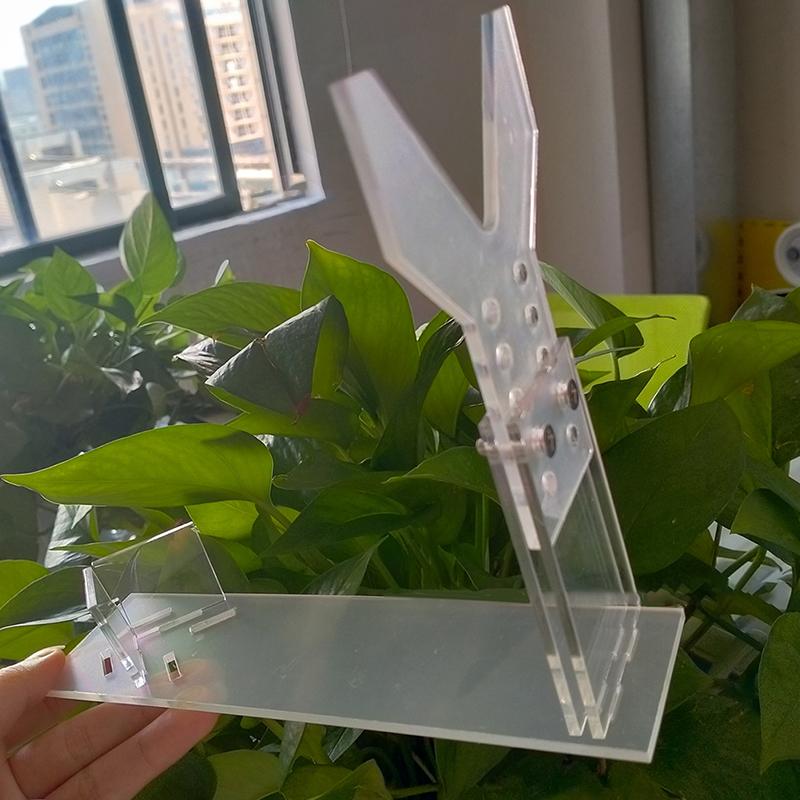 Clear Acrylic Hand Gun Display Stand Pistol Rack Holder For 5 Gears Adjustable Short Toy Gun Model Showing Rack