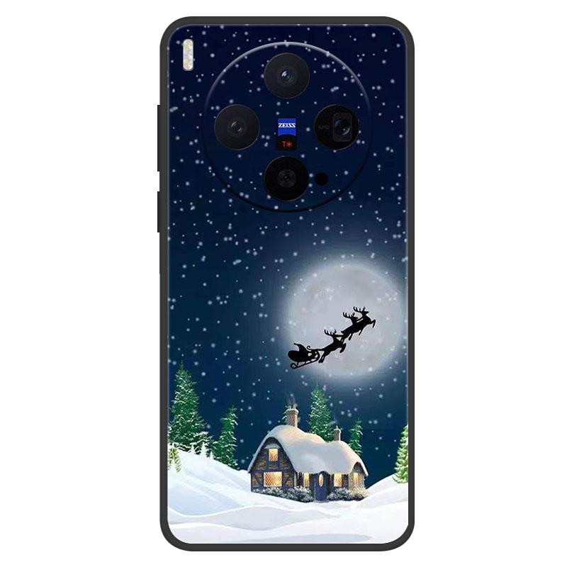 For Vivo X300 X300Pro X200 FE X200Pro X200Ultra X200 Pro Mini X200S Case Christmas Painted Phone Cover Soft Silicone TPU Shell