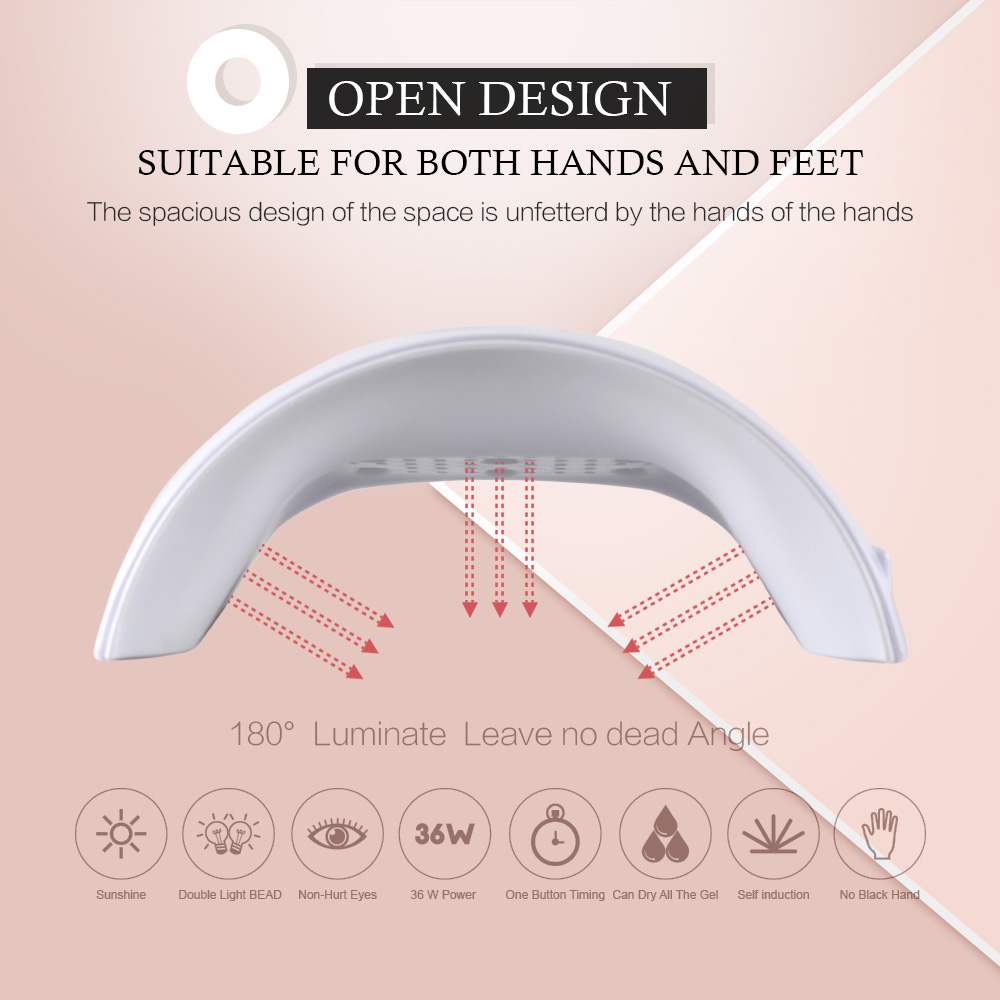 VANREESA 9SD 36W UV-LED-Lampe 12 Lampen Nagel-Gel-Nagellack-Aushärtung Smart Phototherapie Nagelkleber-Trockner-Maschine