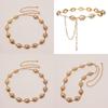 Metal Cloud Waist Chain For Women With Retro Engraving And Geometric Elements Spring