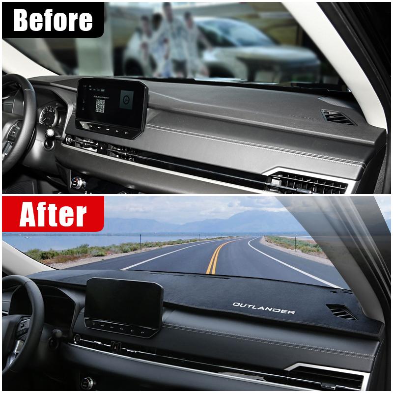 Car For Mitsubishi Outlander 4 GM GN PHEV   2024 Dashboard Covers Avoid Light Pad Sun Shade Anti-UV Carpets Non-Slip Mat
