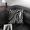 Zebra Pattern Fashion Cushion Cover Natural Linen Organic Fabric Double-Sided Printing Sofa Home Decor Gift Pillow Case