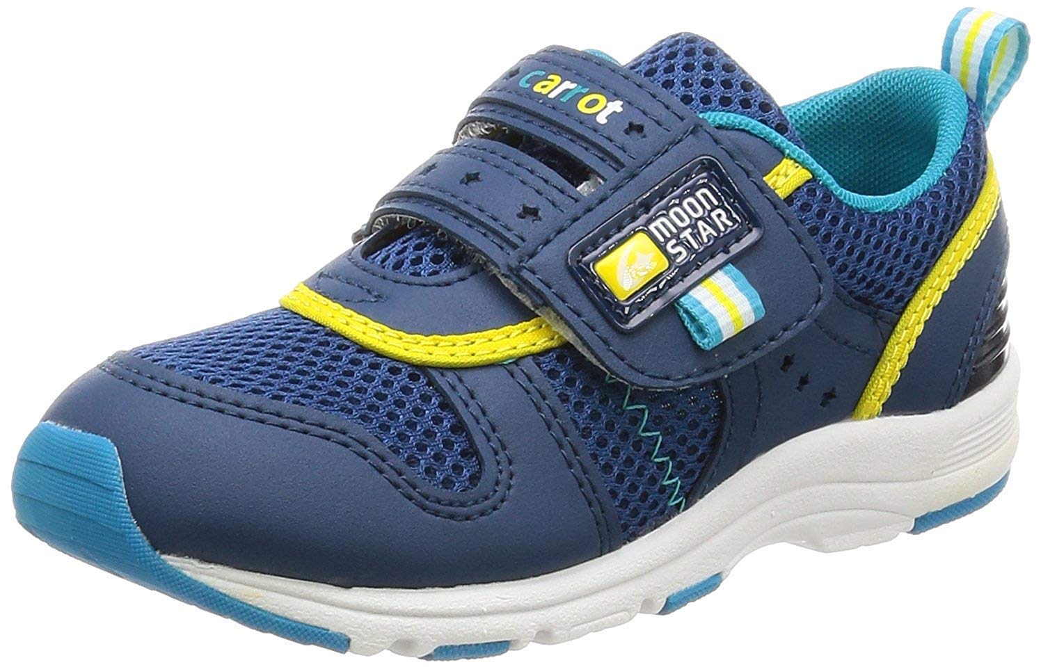 

Carrot Sneakers CR Athletic Wide 2E C2146, 2175, Shoes, 2E/3E, Fit, 14-21cm, 0.5cm Adjustment, Kids , Boys, Girls, Navy, 16.5cm