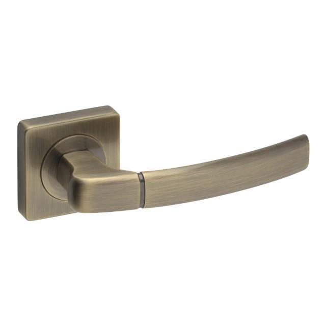 DH91 Door Handle, Carino, Basic Line, Round Plate, Antique Gold
