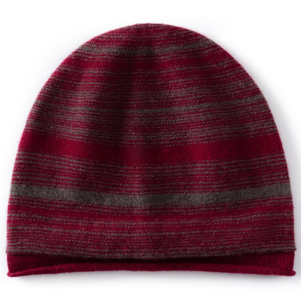Autumn and winter literary elegance loose cashmere stacking hat women's warm knitted wool hat show face small cold hat