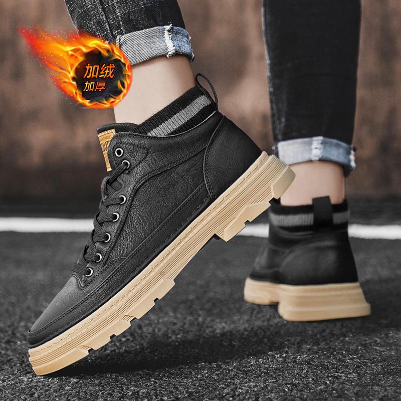 High-top shoes, new winter outdoor velvet warm, cold-proof and wear-resistant Martin boots