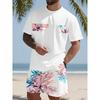 Summer Fashion Men's Suit, Digital Print T-shirt and Shorts Two-piece Set