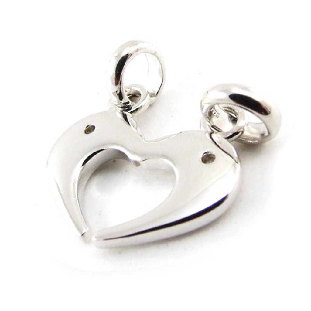 Les Trésors De Lily [J2054] - Silver Pendant 'Love', Silver-white (rhodium-plated) Breakable - 15x14 Mm