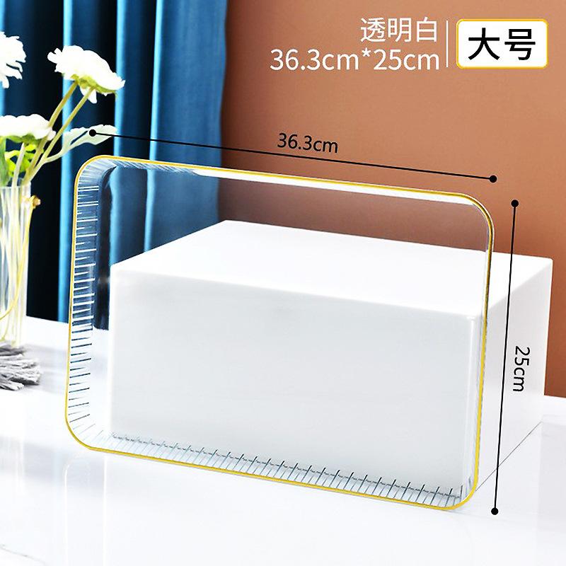 Nordic Phnom Penh Plastic Tray Transparent Rectangle Pallet Large Plate Tea Drink Grocery Storage Supplies Hotel Service Tray