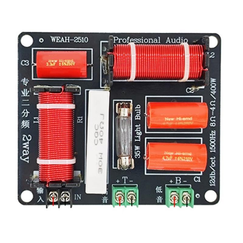 HiFi Sound Speaker Crossovers Filters, 2 Way Treble/Bass DIY Frequency Dividers for HiFi Sound Systems