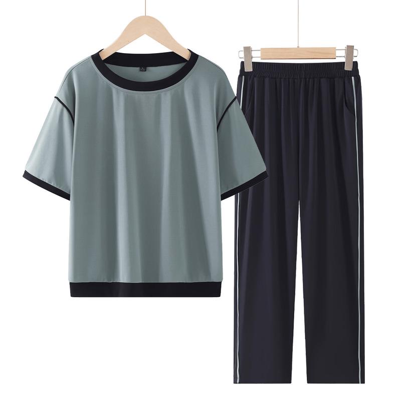 Yuzhaolin Women s Cooling Breathable Side Stripe Summer Set XL