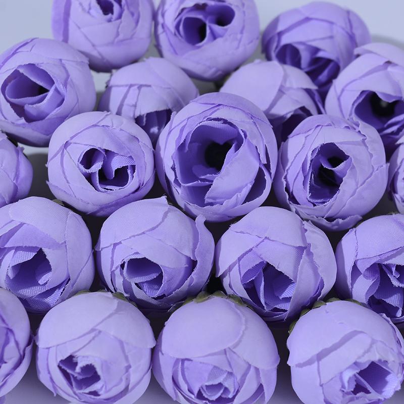 20Pcs 3cm Silk Roses Artificial Flowers Home Decor Summer Wedding Decoration Fake Flowers Bride Carfts Wreath Gifts Accessories