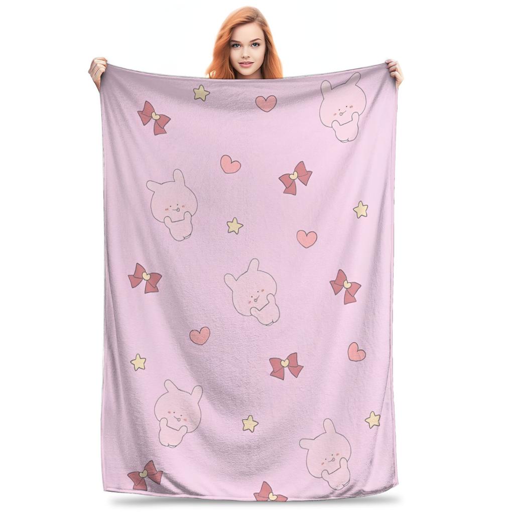 Asamimichaan Blanket Flannel Textile Decor Asamimi Multifunction Ultra-Soft Throw Blanket for Bedding Travel Plush Thin Quilt