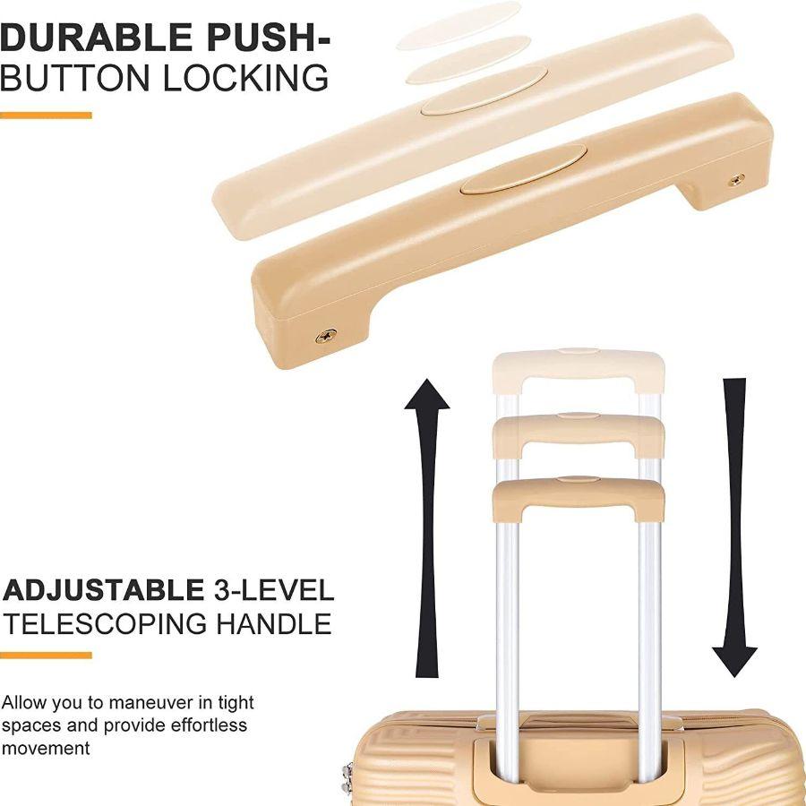 3PCS Luggage Set 20/24/28" Travel ABS+PC Hardside Spinner Wheels Suitcase with TSA Lock