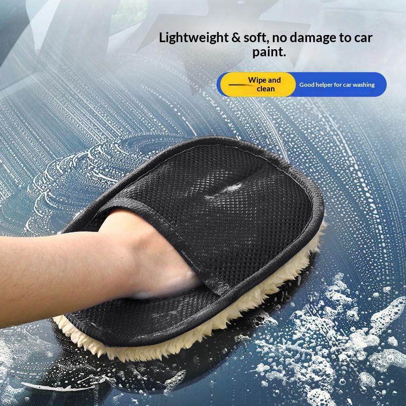 Household Wool Car Wash Gloves, Chenille Tools, Rags, Non-damaging Car Paint Surface, Special Car Wash Gloves for Waxing